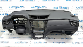 Торпедо передняя панель с AIRBAG Nissan Rogue 14-20 черная