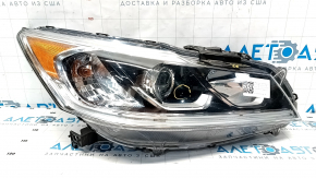 Фара передняя правая голая Honda Accord 16-17 рест, галоген под ДХО, под полировку, песок