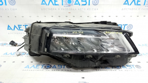 Фара передняя правая в сборе Nissan Rogue 21-23 LED SL, SV, Japan built, сломан корпус и крепления, трещины на стекле, песок