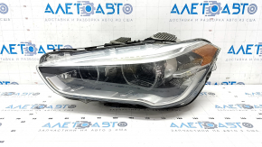 Фара передняя левая в сборе BMW X1 F48 16-19 LED, песок, паутинка, царапина, трещина в стекле