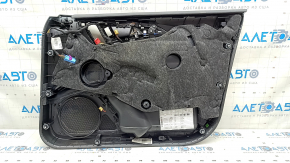 Обшивка двери карточка передняя левая Audi A6 C7 12-18 BOSE, алькантара, кожа черная, тычка