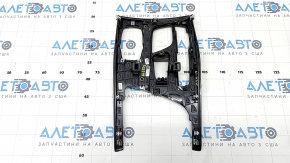 Decorație consola centrală BMW 5 G30 17-23 gri diamant, crom umflat uzat