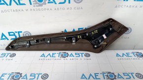 Decorație consola centrală, lateral dreapta Nissan Murano z52 15-18 superioară, piele maro