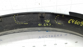 Ornamentul arcului aripului stânga spate Mazda CX-5 17- structură, elemente de fixare rupte, zgârieturi