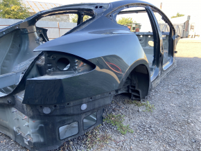 Sfert aripa spate dreapta Tesla Model S 12-20 pe caroserie, panou din aluminiu, verde PMSG