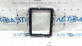 Cadrul monitorului panou frontal Volvo XC90 16-22 negru lucios