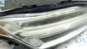 Фара передняя правая в сборе Volvo XC90 16-17 LED, под полировку, паутинка