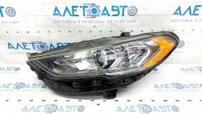 Фара передняя левая в сборе Ford Fusion mk5 17-20 галоген, с DRL, трещина в креплении