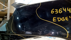 Бампер передний голый Ford Edge 19-24 под парктроники, без буксир крюка, черный, не заводские отверстия, затерт