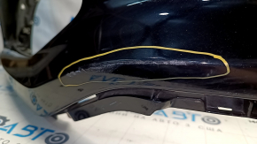 Бампер передний голый Ford Edge 19-24 под парктроники, без буксир крюка, черный, не заводские отверстия, затерт