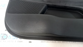 Обшивка двери карточка передняя правая Kia Optima 16-18 черная, с черной вставкой кожа, подлокотник кожа, тычка, царапины, потертости, надрывы