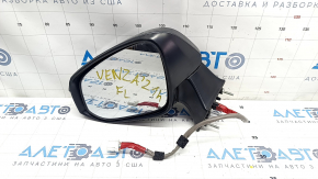 Зеркало боковое левое в сборе Toyota Venza 21-24 12 пинов, поворотник, подогрев, BSM, подсветка, графит