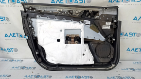 Cartelă de ornamente uși față dreapta Ford Fusion mk5 13-16 piele neagră, cotieră piele, zgârieturi, ruptură, lovituri