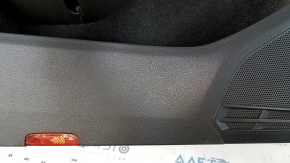 Carton pentru uși față stânga VW Golf 15 - negru cu ornamente din piele neagră, cotieră din piele, ornamente gri lucioase, zgârieturi, zgârieturi, zgârieturi, urme de curățat