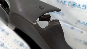 Carton pentru uși față stânga VW Golf 15 - negru cu ornamente din piele neagră, cotieră din piele, ornamente gri lucioase, zgârieturi, zgârieturi, zgârieturi, urme de curățat