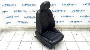 Scaun pasager Mercedes C-class W205 15-21 cu airbag, electric, incalzit, piele neagra, zgarieturi pe placa, defect in buzunarul din spate