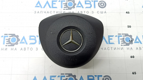 Подушка безопасности airbag в руль водительская Mercedes C-class W205 15-21 черная, потерт хром