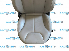 Scaun șofer Tesla Model S 12-15 dorest, tip 2, cu airbag, electric, piele gri, încălzit, piele crăpată, zgârieturi, trebuie curățat, ruperi