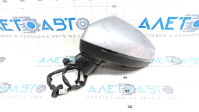 Зеркало боковое левое Audi A3 8V 15-20 4d, 5d, 6 пинов, поворотник, подогрев, серебро