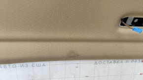 Обшивка потолка BMW X7 G07 19-22 под панораму и дефлектора обдува 3 ряда, Canberra-beige,заломы, ржавый каркас, под химчистку, повреждение водой
