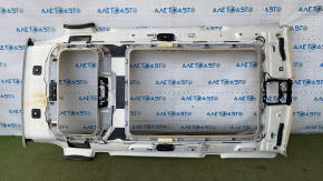 Обшивка потолка BMW X7 G07 19-22 под панораму и дефлектора обдува 3 ряда, Canberra-beige,заломы, ржавый каркас, под химчистку, повреждение водой