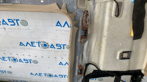Обшивка потолка BMW X7 G07 19-22 под панораму и дефлектора обдува 3 ряда, Canberra-beige,заломы, ржавый каркас, под химчистку, повреждение водой