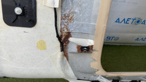Обшивка потолка BMW X7 G07 19-22 под панораму и дефлектора обдува 3 ряда, Canberra-beige,заломы, ржавый каркас, под химчистку, повреждение водой