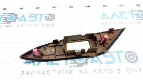 Elemente de control a geamului electric spate stânga Lexus RX350 RX450h 10-15 lemn de culoare închisă, rupt