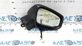 Зеркало боковое правое Toyota Rav4 19- 8 пинов, поворотник, подогрев, BSM, черное, люфт в креплении