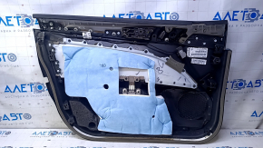 Garnitură portiere față dreapta Ford Fusion mk5 17-20 negru cu pânză gri, piele pentru cotieră, structură gri mulaj, zgârieturi, zgârieturi, închidere ruptă