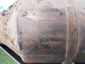 Выпускная трасса с бочкой Lincoln MKC 15-16 2.0T с катализатором, примята