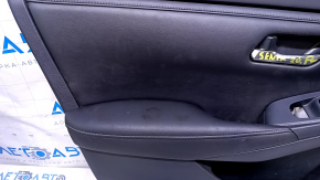 Garnitură portiere față stânga Nissan Sentra 20 - piele neagră cu inserție din piele neagră, cotieră din piele neagră, lovituri, zgârieturi, abraziuni, de curățat