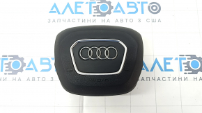 Подушка безопасности airbag в руль водительская Audi Q7 16- черная, потерт хром