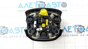 Подушка безопасности airbag в руль водительская Audi Q7 16-20 черная, потерт хром