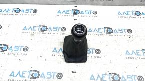 Buton transmisie manuala Audi A4 B8 13-16 piele neagra, crom peeling uzat