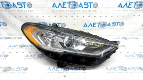 Фара передняя правая в сборе Ford Fusion mk5 17-20 галоген, с DRL, песок