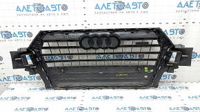 Ansamblu grila radiator Audi Q7 16-19 gri, pentru senzori de parcare, lovituri, zgarieturi, gauri din fabrica