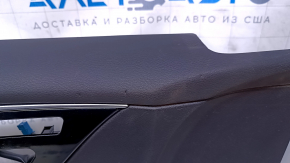Garnitură uși față stânga Infiniti QX30 17- negru cu inserție din piele neagră, cotieră din piele neagră, turnare lucioasă neagră, pentru reglarea scaunului și memorie, zgârieturi, zgârieturi, zgâriet