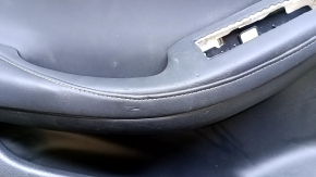 Garnitură uși față stânga Infiniti QX30 17- negru cu inserție din piele neagră, cotieră din piele neagră, turnare lucioasă neagră, pentru reglarea scaunului și memorie, zgârieturi, zgârieturi, zgâriet