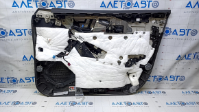 Garnitură uși față stânga Infiniti QX30 17- negru cu inserție din piele neagră, cotieră din piele neagră, turnare lucioasă neagră, pentru reglarea scaunului și memorie, zgârieturi, zgârieturi, zgâriet