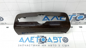 Decorație centrală inferioară a panoului frontal Volvo XC90 16-22 cu efect de lemn, lucioasă, zgârieturi