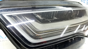 Фара передняя левая в сборе Audi A6 C7 16-18 рест LED, песок, сколы, царапины