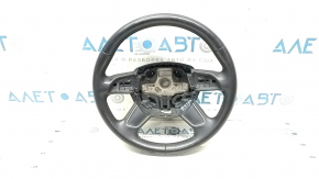 Руль голый Audi A4 B8 13-16 кожа чёрн, 4 спицы, потерт, придавлен