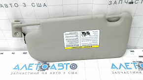 Vizor dreapta Nissan Rogue Sport 17-19 fara trapa cu lumina, gri, fara carlig, pentru curatare, rupere