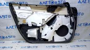 Cartelă de ornamente uși față dreapta Mazda 6 13-15 Sport inserție din pânză neagră gri, cotieră piele neagră, urme, zgârieturi, zgârieturi, curățabil uscat