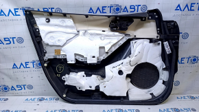 Обшивка двери карточка передняя правая Mazda 6 14-15 черн с черн вставкой ткань, подлокотник черн кожа, хром вставка, царапины, вмятины, потертости
