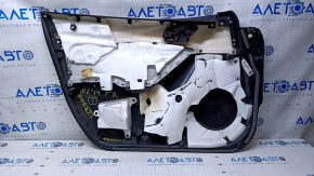 Cartelă de ornamente uși față dreapta Mazda 6 16-17 negru cu inserție din piele neagră, cotieră din piele neagră, inserție cromată, zgârieturi, zgârieturi, zgârieturi