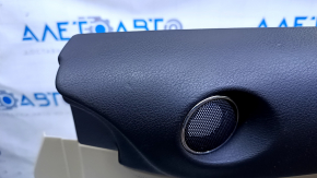 Обшивка двери карточка передняя правая Lexus RX350 RX450h 10-12 беж с беж вставкой кожа, подлокотник беж кожа, царапины, потертости, вмятины, тычки, задир, подлокотник под перетяжку