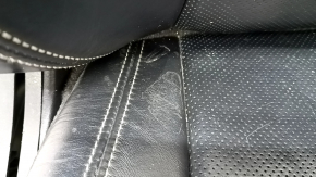 Scaun pasager Jeep Grand Cherokee WK2 16-17 fără airbag, electric, piele neagră, float, nu funcționează, ruginit pe dedesubt, stricat, de curățat, zgârietură