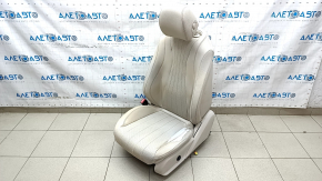 Scaun sofer Mercedes W213 E 17-23 cu airbag, electric, incalzit, memorie, piele, bej, piele uzata, pentru curatare